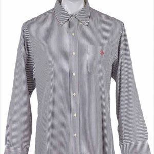 Ralph Lauren Stripe Classic Fit Button Down Shirt Size XL